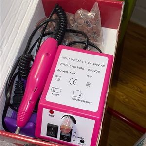 Manicure and pedicure nail drill set
